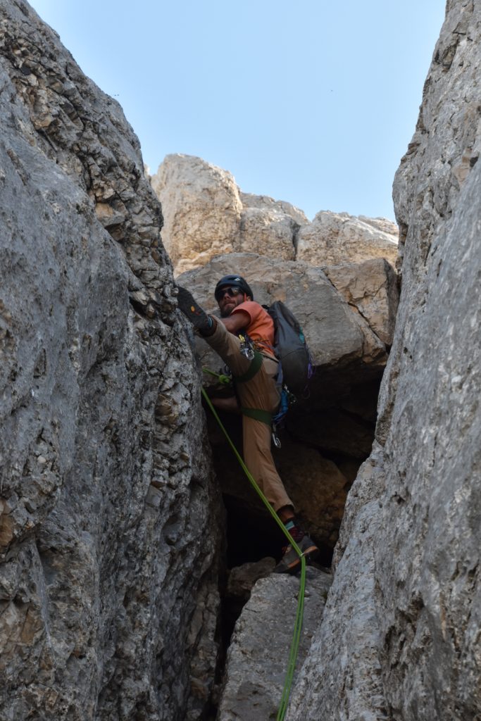 Alessandro making it look easy on the Tower of Sabbioni