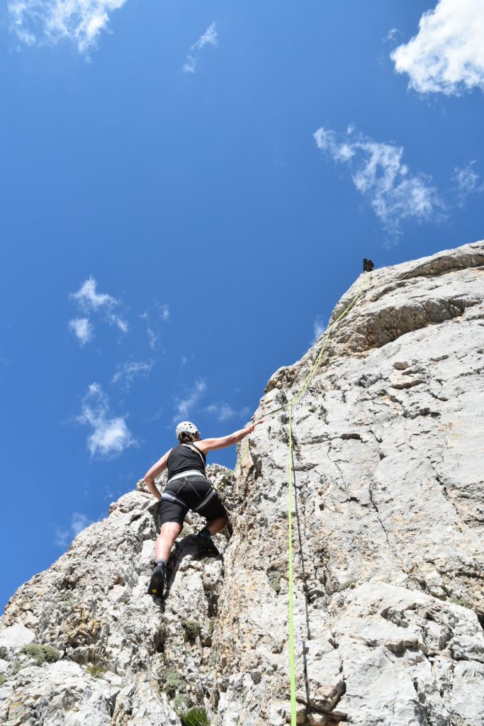 Barbara on the final pitch - Tower of Sabbioni