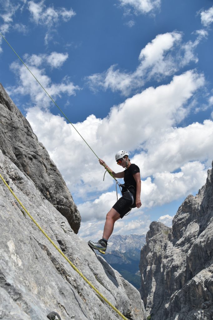 Barbara on 1st abseil
