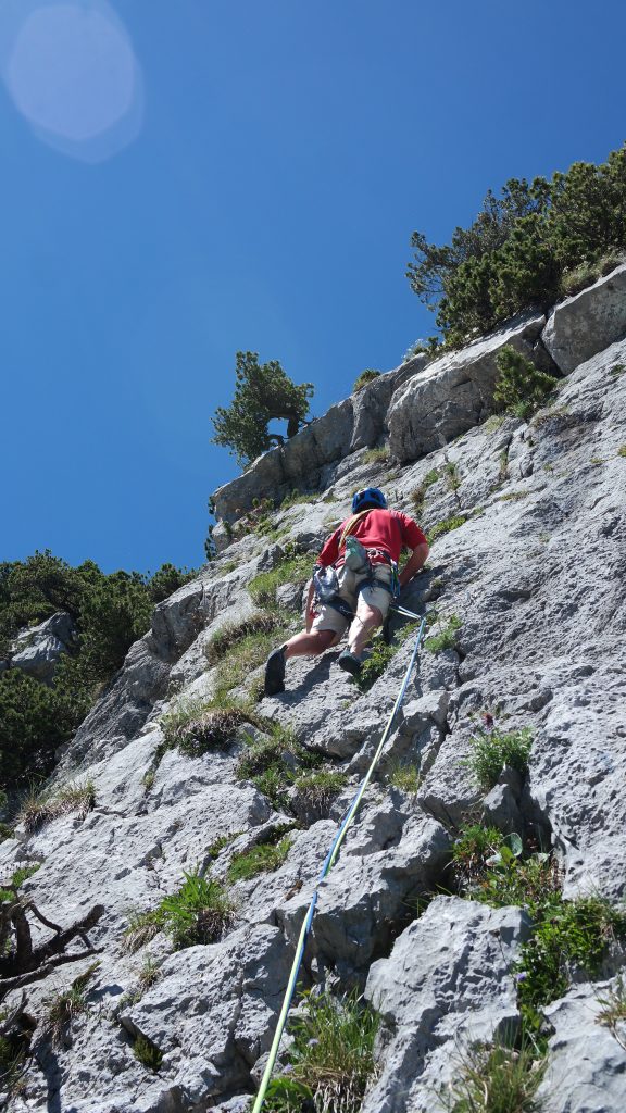 Bert starting on the final 5a pitch