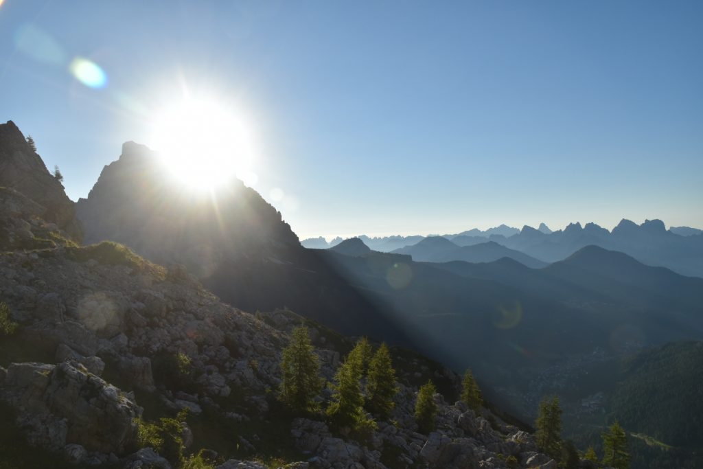 Sunrise over Pelmo - time to set off