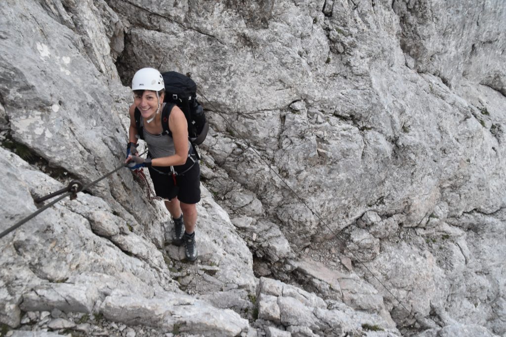 Still smiling on via ferrata Alleghesi
