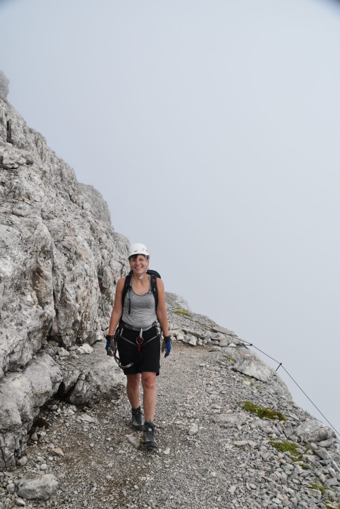 The big ledge on via ferrata Alleghesi