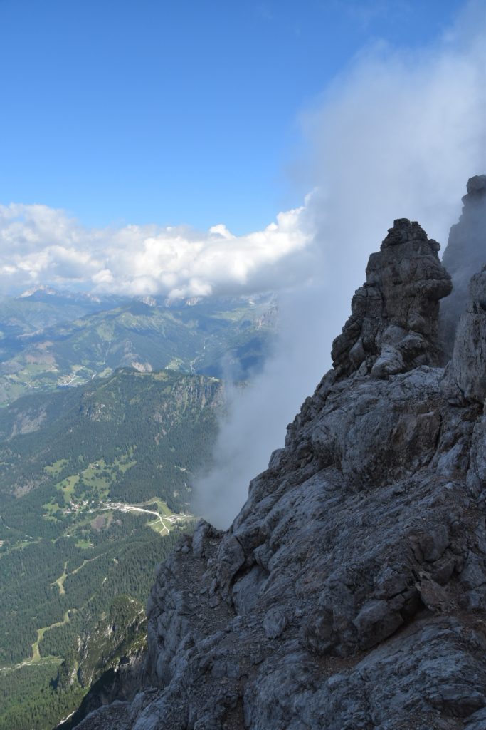 Nearly on top - back into sunlight