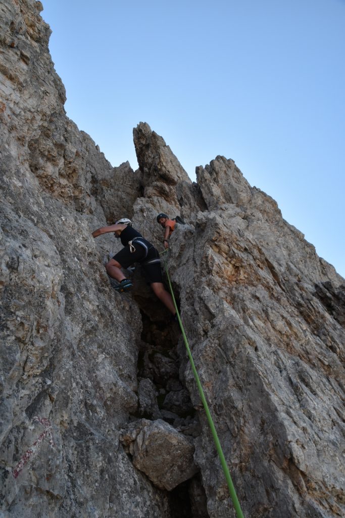 The crux chimney pitch