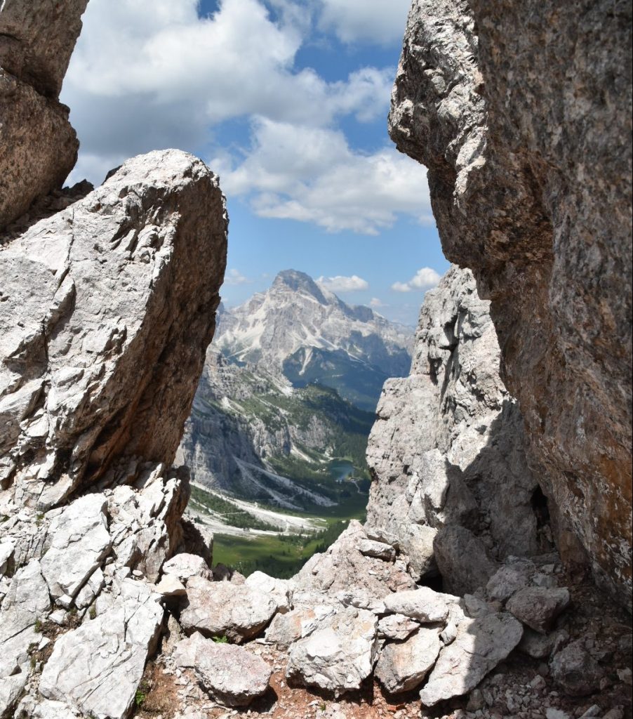 View from the base of the climb