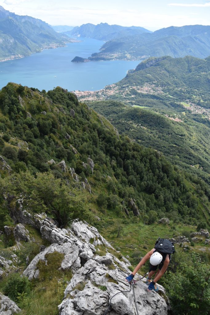 Steep part on the ferrata