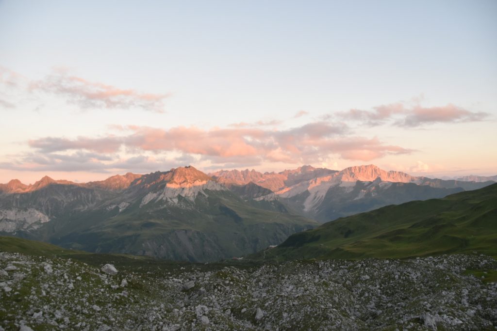Sunset from Carschinahütte