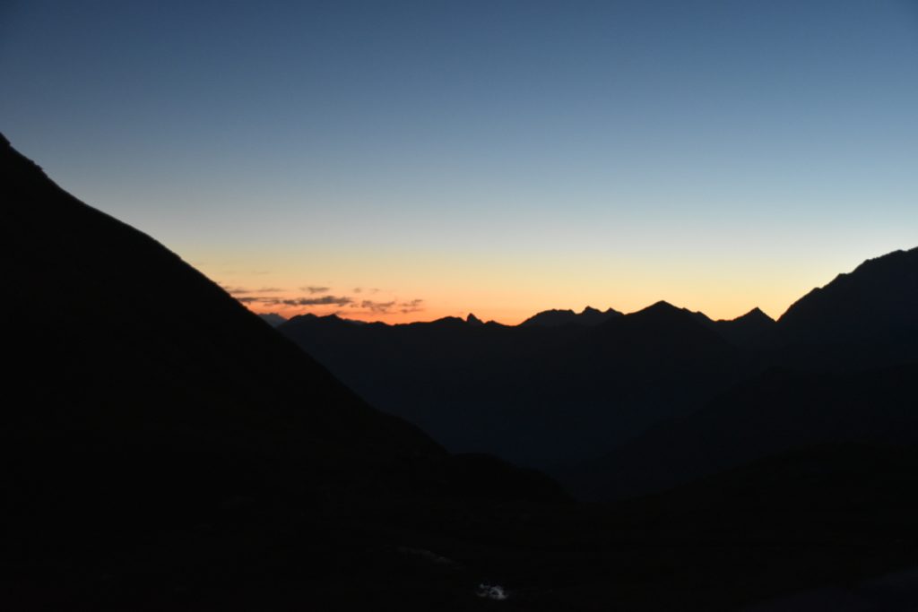 Sunset from Carschinahütte