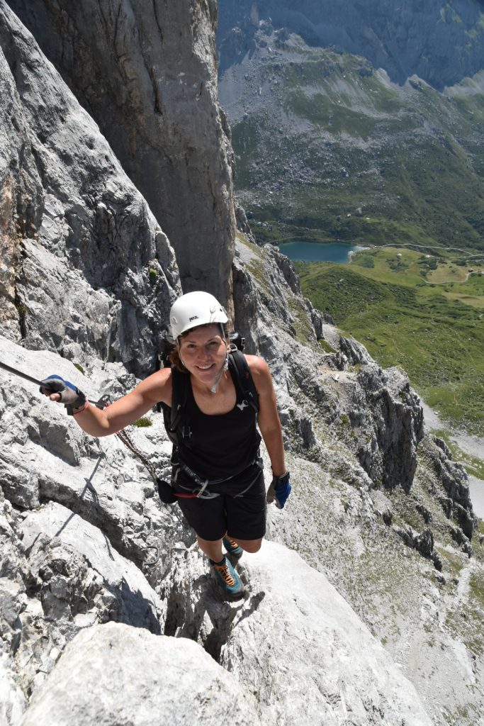 a quick smile on via ferrata Sulzfluh