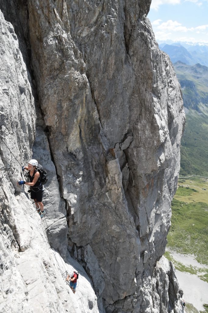Another vertical sections on via ferrata Sulzfluh