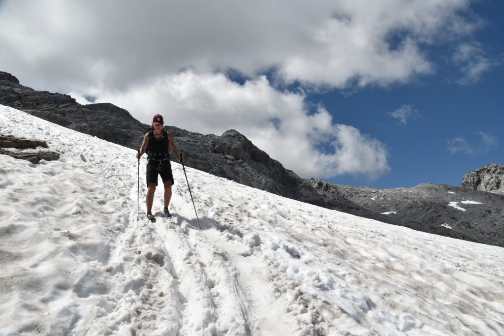 My bumslide trail next to Barbara