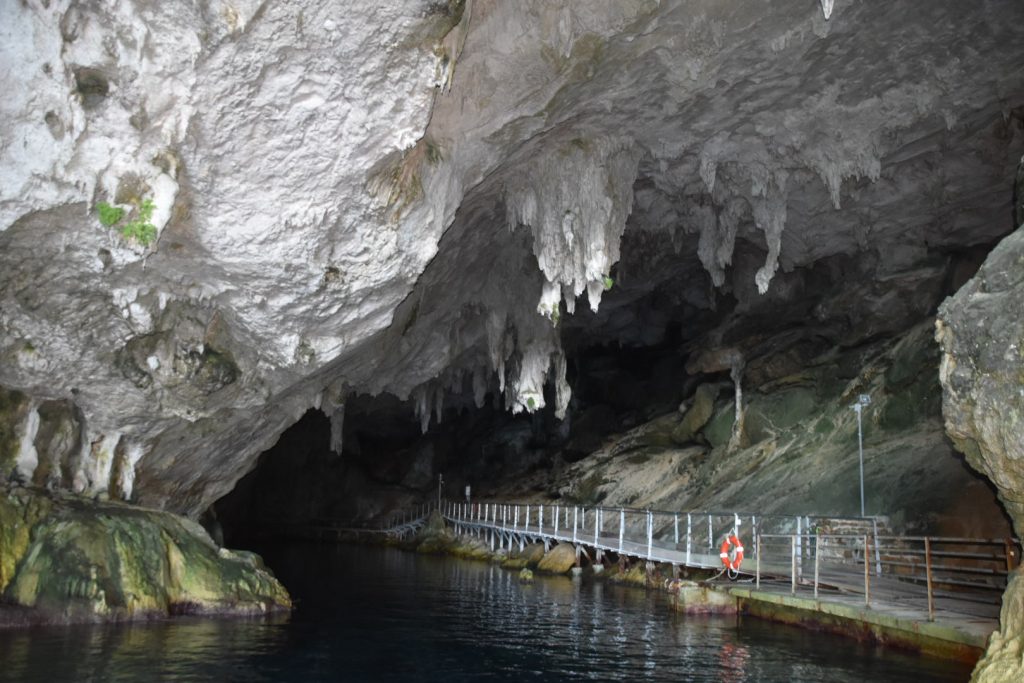 Inside the Grotte del Bue Marino