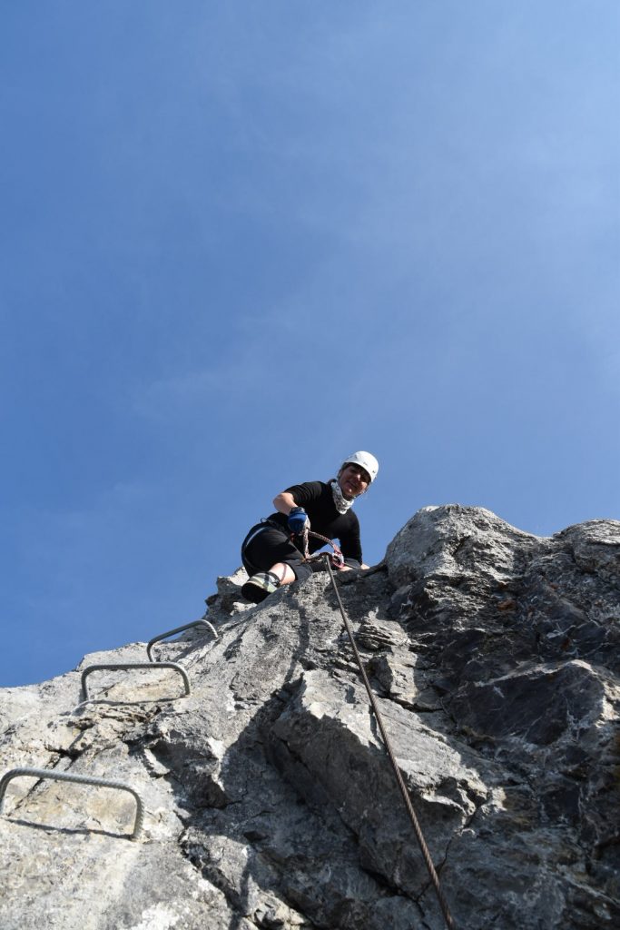 The first steep section on Rigidalstock