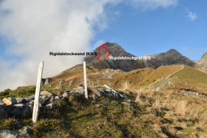 Approximate route of Rigidalstock's two via ferratas