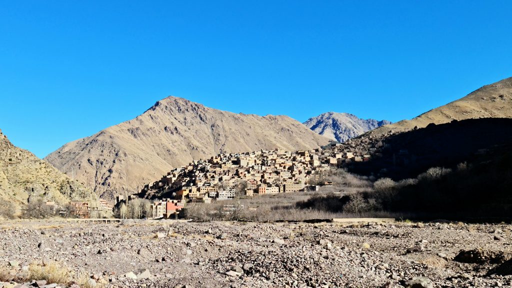 Aroumd - from the floodplains on the way to Jbel Toubkal