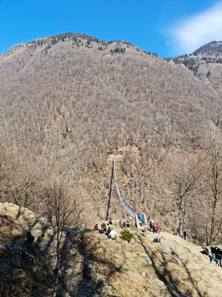 Ponte Tibetano - we'll have to come back in summer to see these trees covered in green...