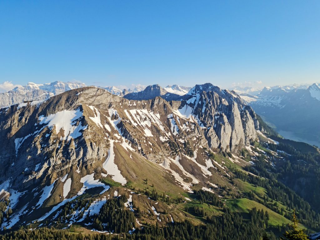 The beautiful Bockmattli - the prominent towers on the right of the picture