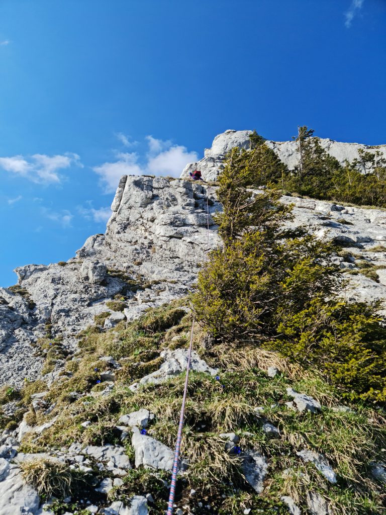 On the upper pitches of Chöpfenberg south ridge (S-Grat)